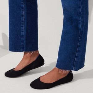 Rothy’s The Flat Round Toe Ballet Flat Shoes in Black Size 8.5